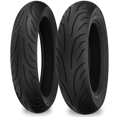 890 Journey Front & Rear Tire tread pattern angled view