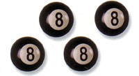 GZM Black Mini 8 Ball Valve Caps