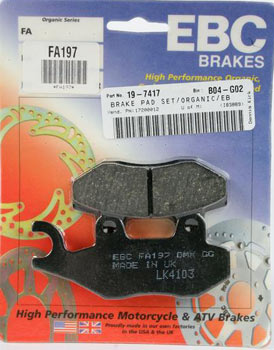 MotorcycleTire.com: EBC FA197 Kevlar Organic Brake Pads / Shoes