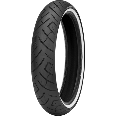 Shinko 777 Heavy-Duty Touring Tire, White Wall, 130/90B16 Front [73H]