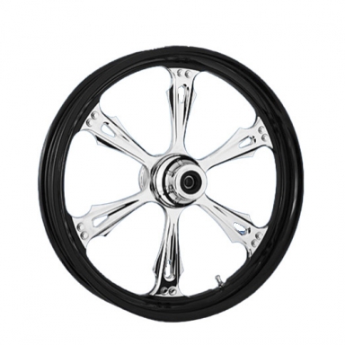 RC Components Striker Twilight Forged Aluminum Wheels, Black/Chrome/Chrome